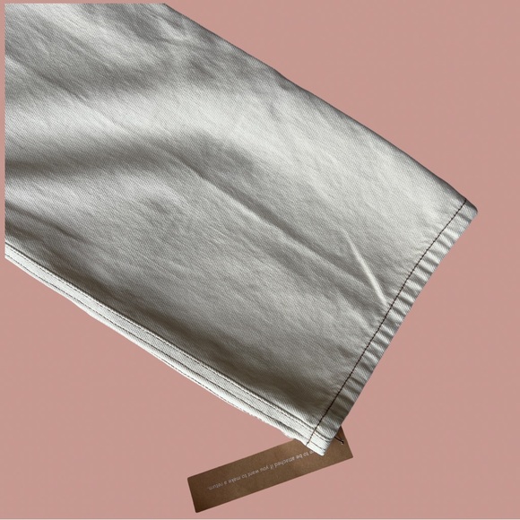 Reformation Lexi High Rise Wide Leg Jeans – Ivory – Size 24 - Picture 16 of 16